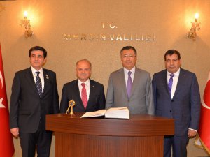 Büyükelçi Tüymebayev’den Vali Çakacak’a ziyaret