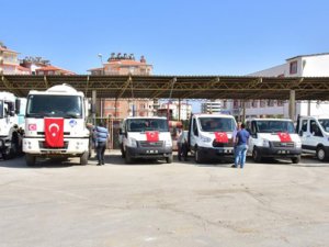 Mersin Büyükşehir Belediyesi'nden Anamur'a 50 araçlık takviye
