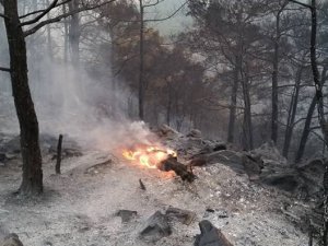 Anamur'daki yangın hâlâ kontrol altına alınamadı, söndürme çalışmaları sürüyor