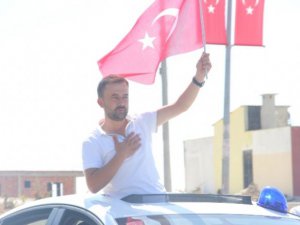 Terör örgütünün serbest bıraktığı gümrük memuru Hacı İcat, Gülnar'da konvoylar ile karşılandı
