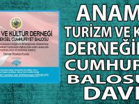 ANAMUR TURİZM VE KÜLTÜR DERNEĞİNDEN CUMHURİYET BALOSUNA DAVET