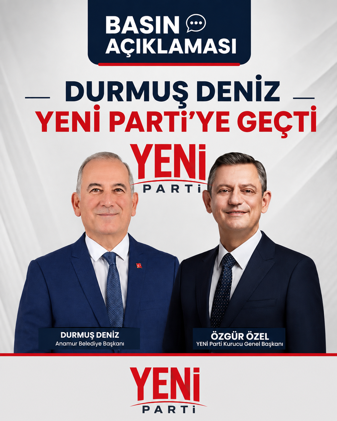 BELEDİYE BAŞKANI DENİZ CHP DEN İSTİFA ETTİ