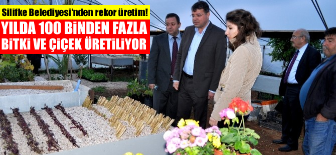 Silifke Belediyesi yılda 100 binin üzerinde bitki ve çiçek üretiyor