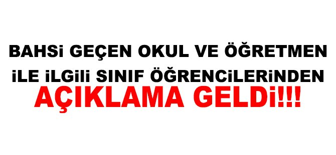 ÖĞRENCİLERDEN AÇIKLAMA!!!