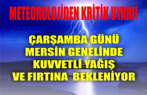 KUVVETLİ YAĞMUR VE FIRTINA BEKLENİYOR