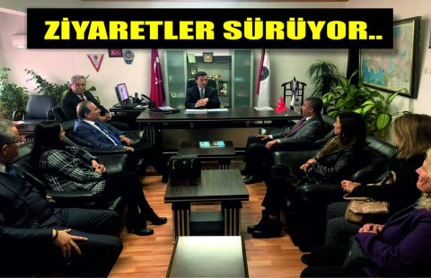 DURMUŞ DENİZ  VE EKİBİ ANAMUR İLÇE EMNİYET MÜDÜRÜ’NÜ ZİYARET ETTİ